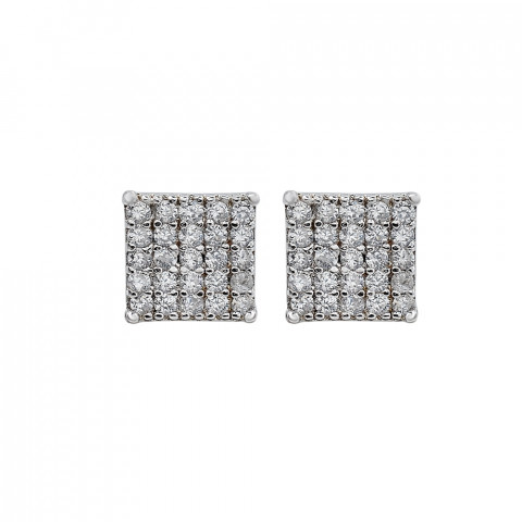 925 silver Bling zircon micro pave earrings 